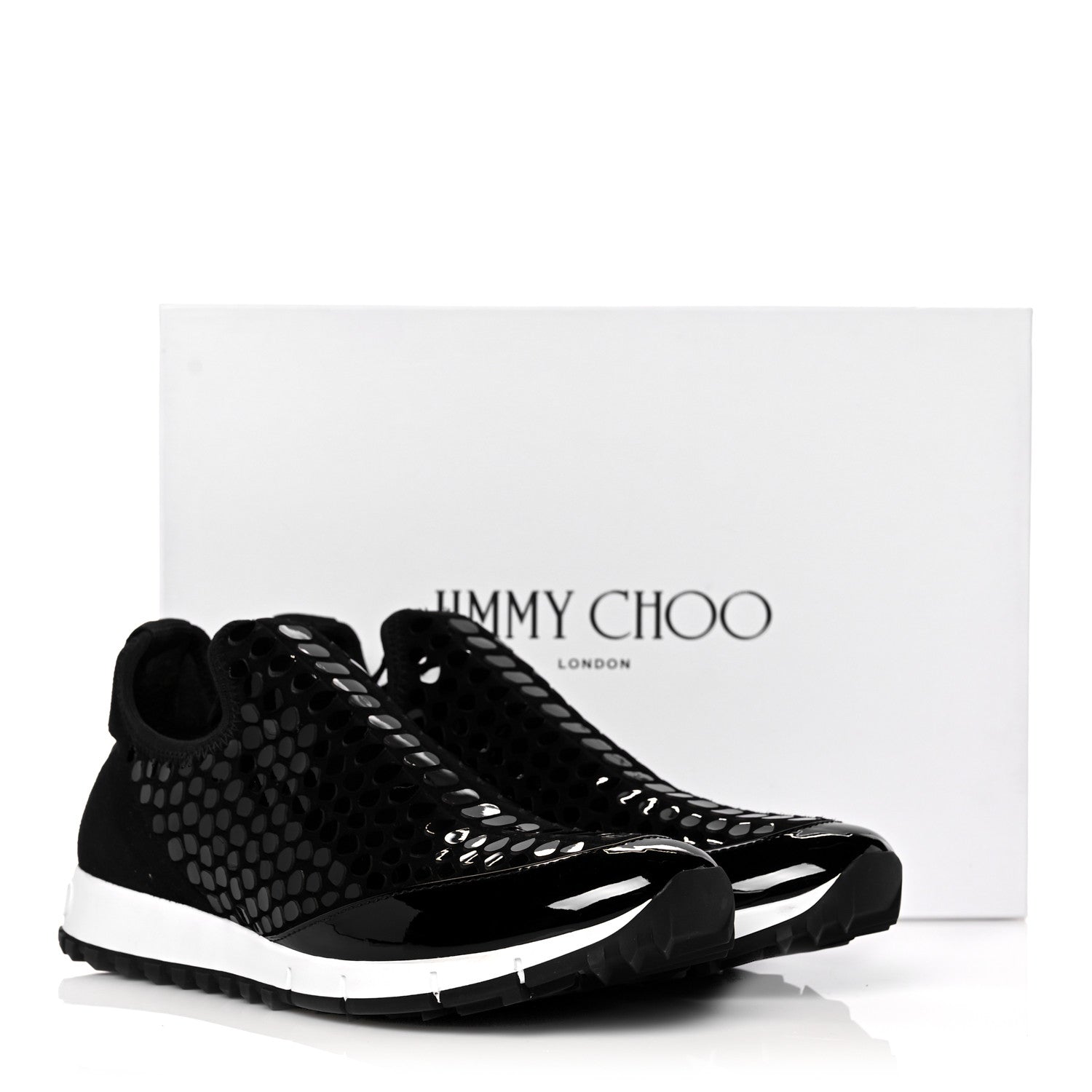 Jimmy Choo Patent Suede Montana Slip-On Sneakers 38.5 Black 8 of 8