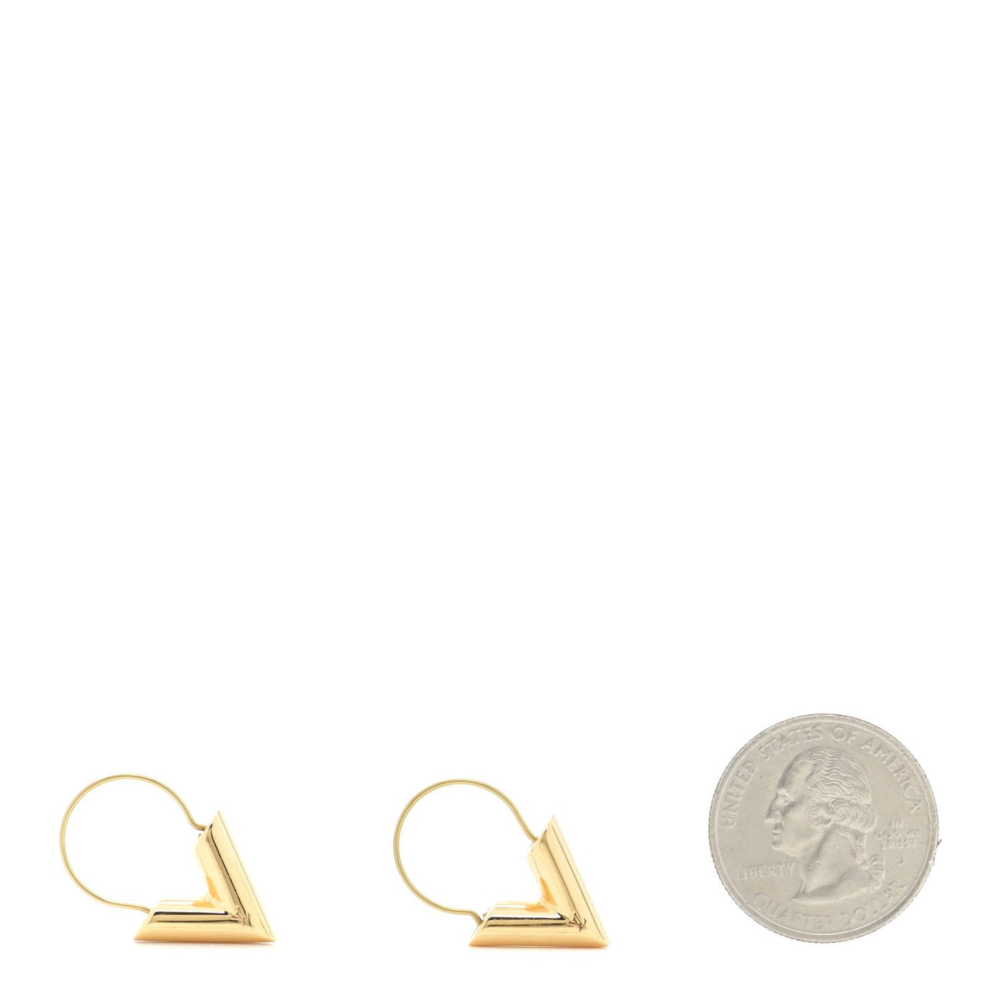 Brass Essential V Hoop Earrings Gold