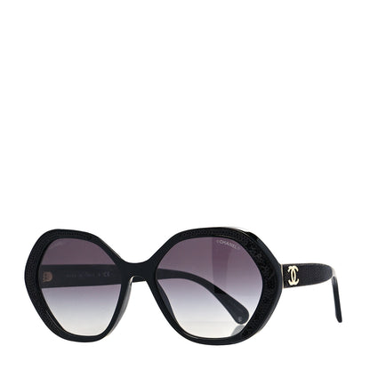 Chanel Acetate Sequin Round Sunglasses 5451 Black 1 of 7