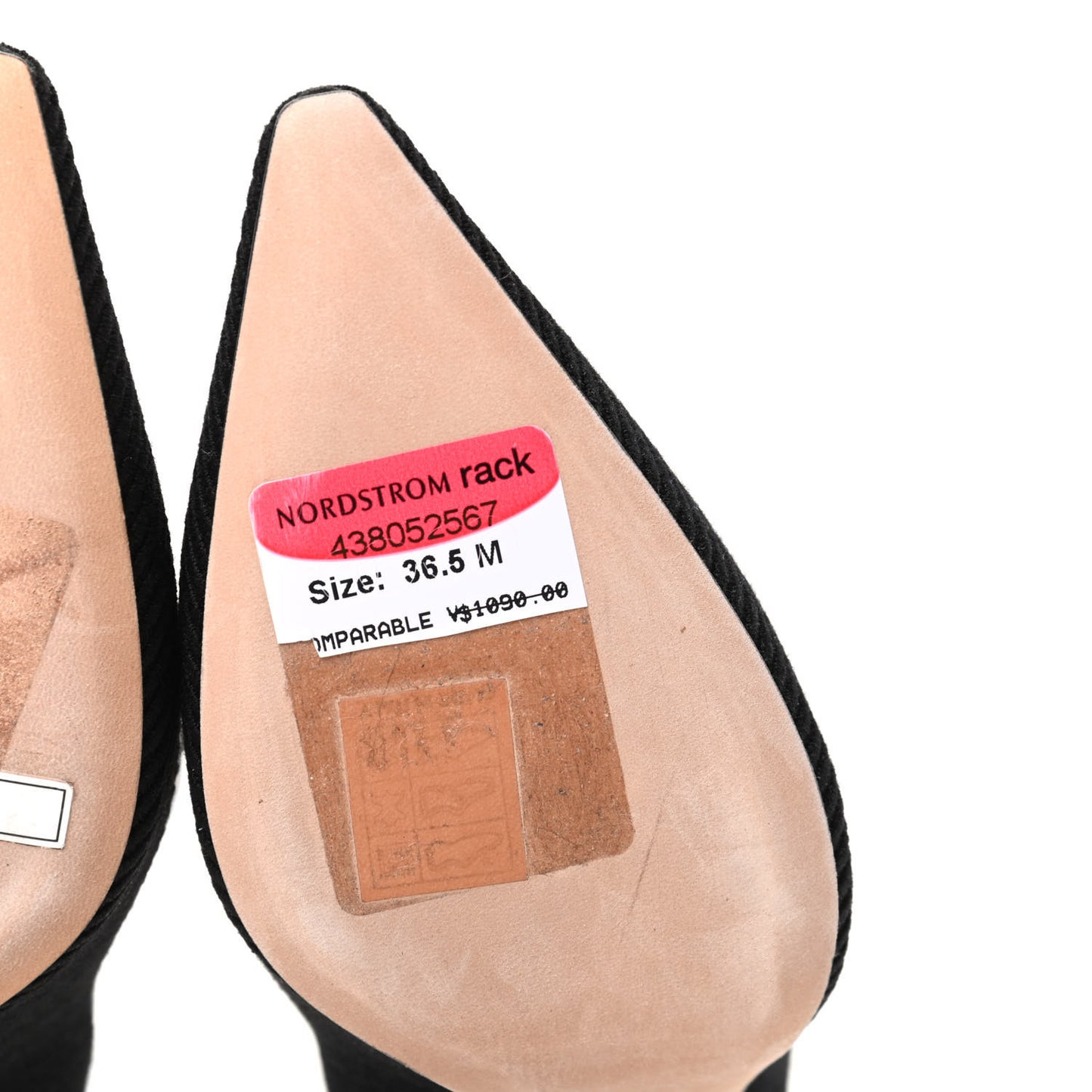 Technical Canvas Ribbon Embroidered J'Adior 100mm Pumps 36.5 Black