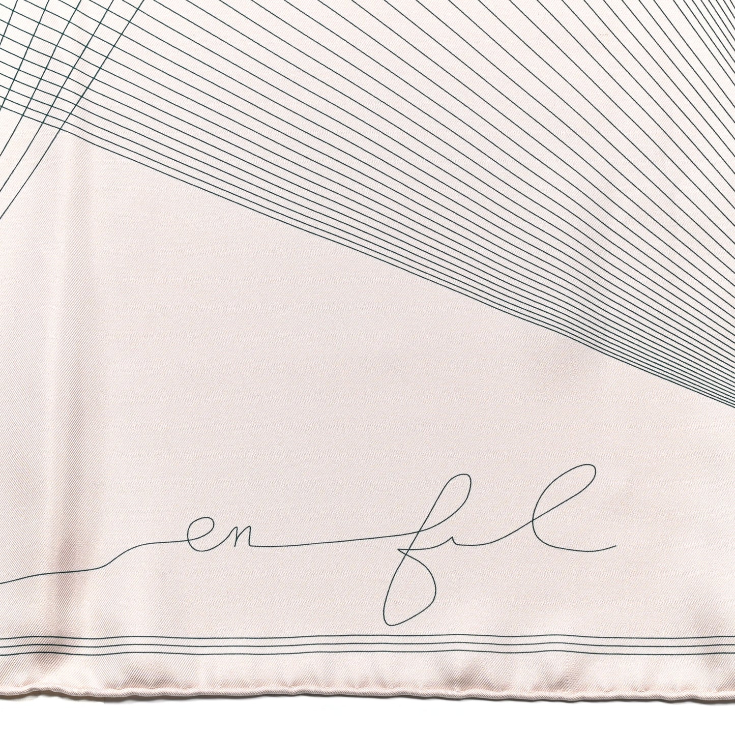 Silk Hiver H En Fil Scarf 140 White Anthracite
