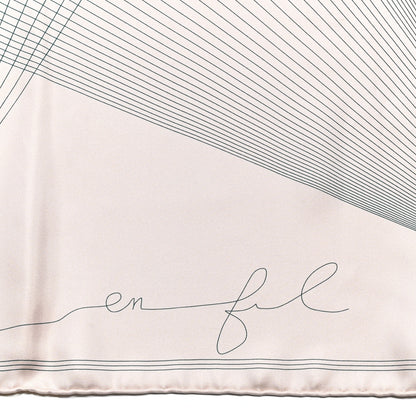 Hermes Silk Hiver H En Fil Scarf 140 White Anthracite 3 of 8