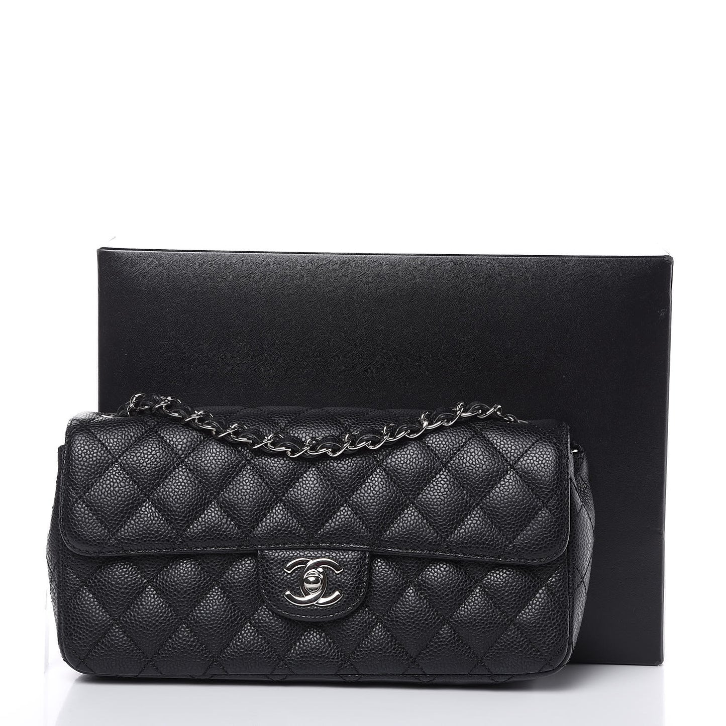 Caviar Quilted East West Flap Black