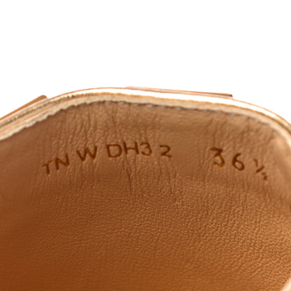 Valentino Garavani Metallic Nappa Roman Stud Slippers 36.5 Antique Brass 10 of 11