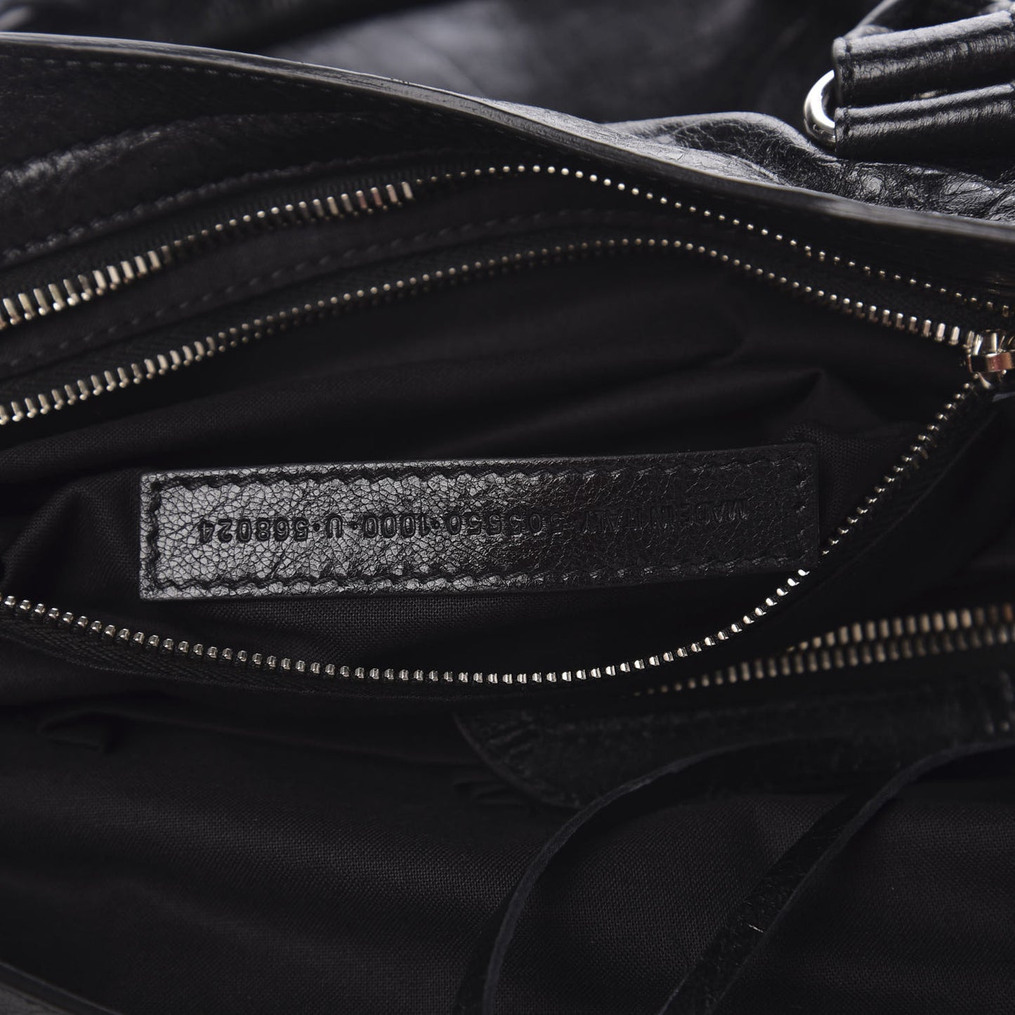 Agneau Classic Silver Hardware City Black
