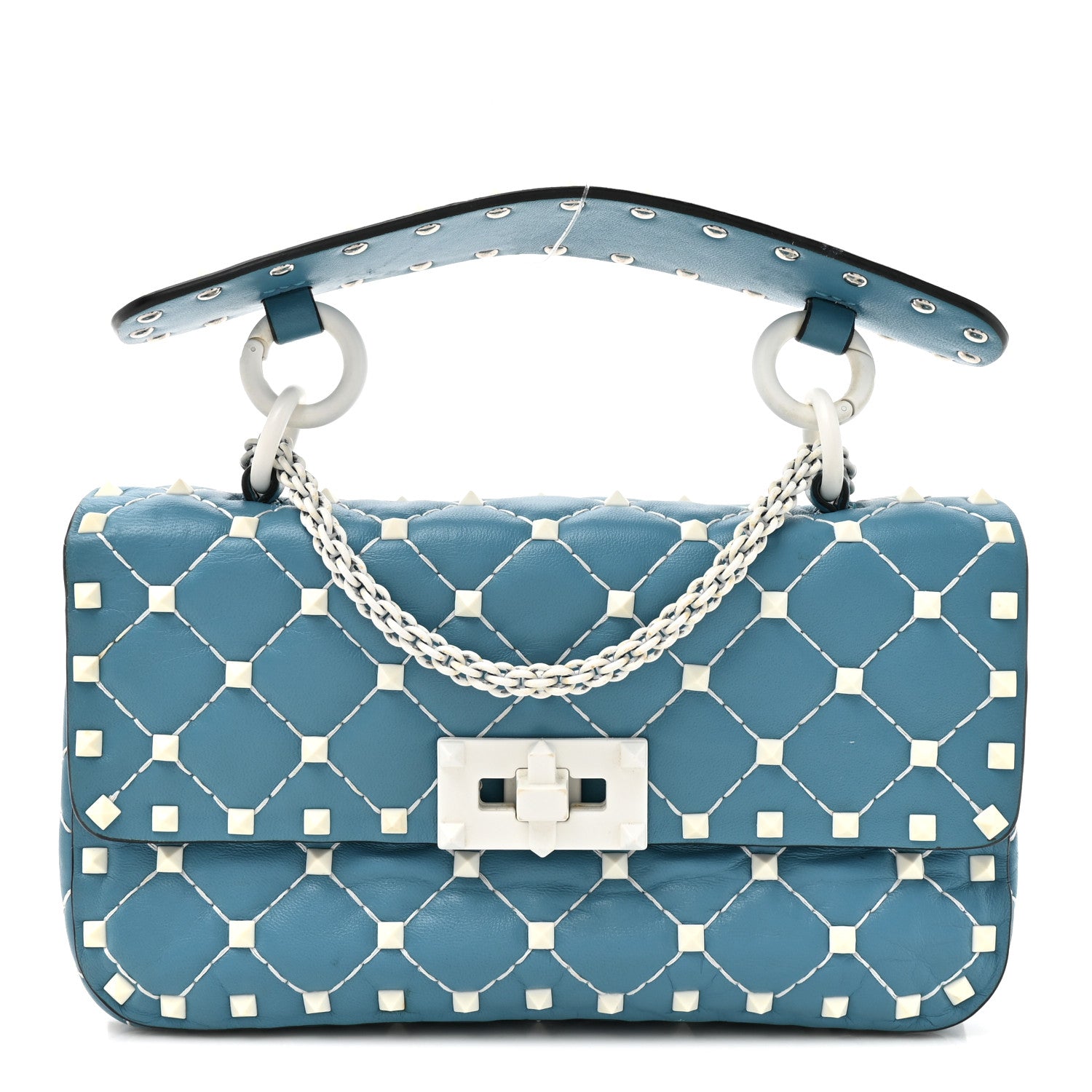 Valentino Garavani Nappa Small Free Rockstud Spike Shoulder Bag Cerulean 1 of 10