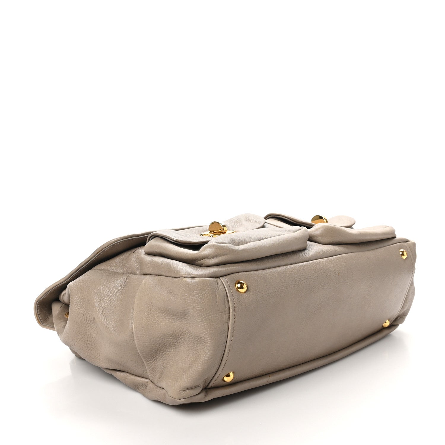 Miu Miu Goatskin Shoulder Bag Pomice 4 of 9
