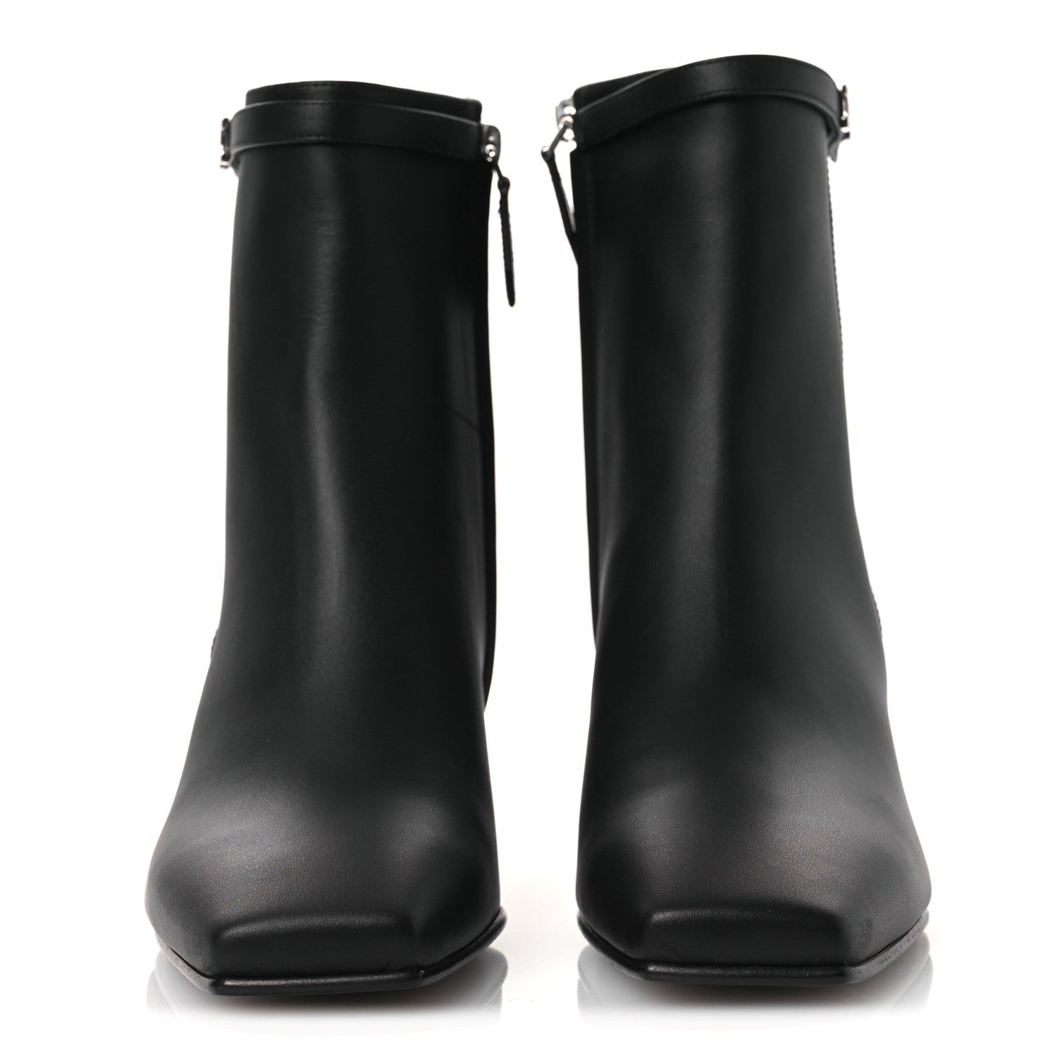 Hermes Calfskin Hommage Ankle Boots 37.5 Black 3 of 12