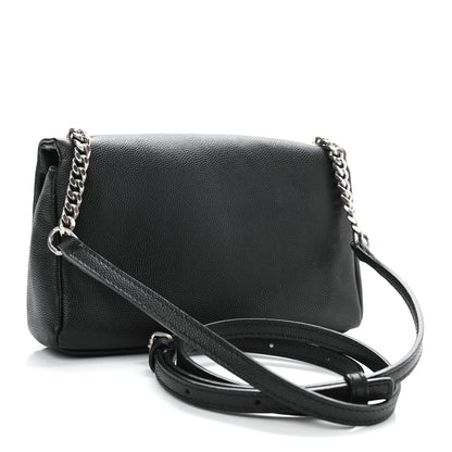 Saint Laurent Grain De Poudre Monogram Toy West Hollywood Fold-Over Bag Black 3 of 13