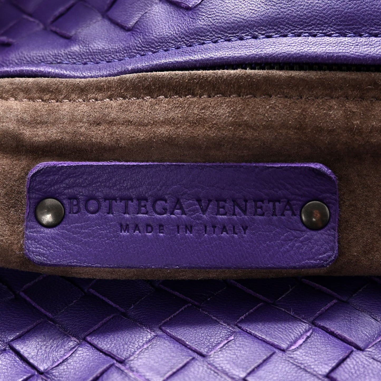 Nappa Intrecciato Bella Tote Purple