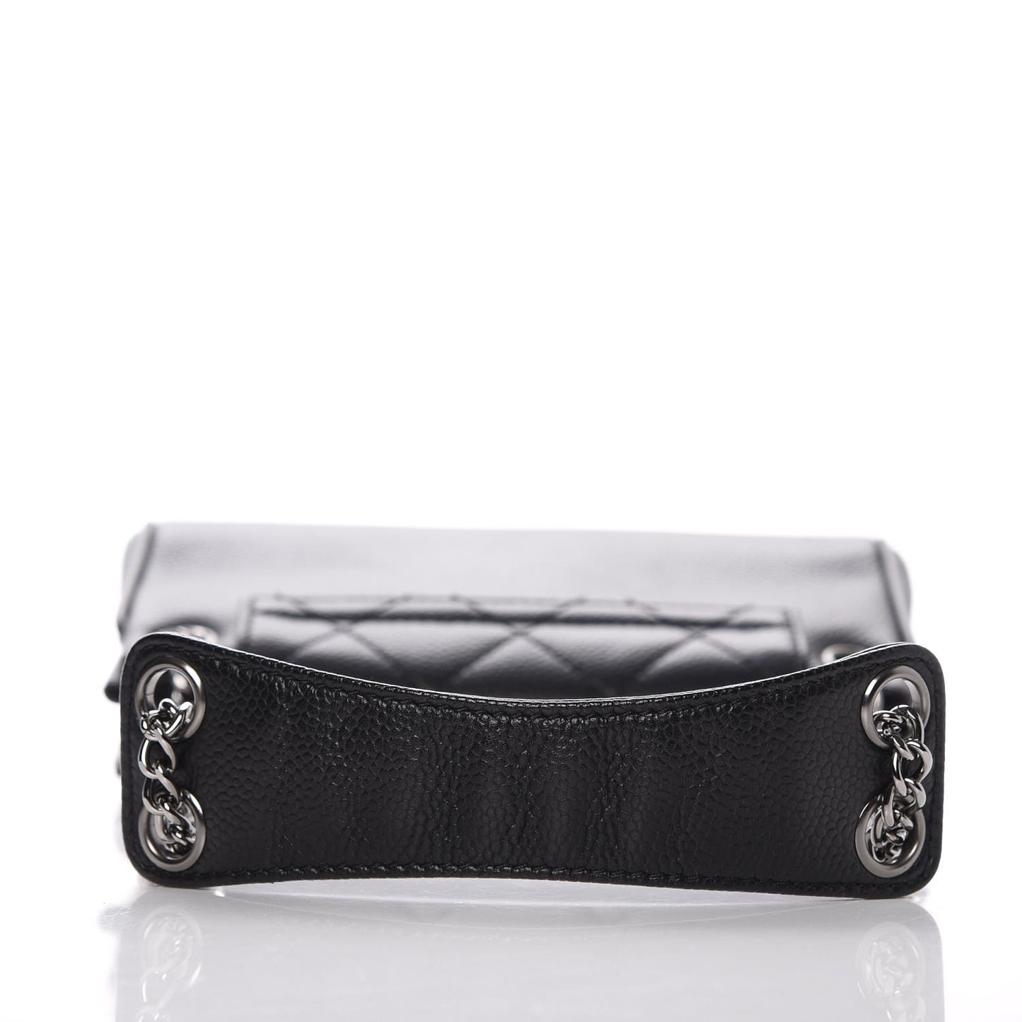 Caviar Small Accordion Flap Black