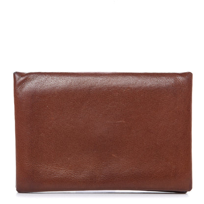 Hermes Barenia Calvi Card Case Fauve Blue Saphir 1 of 11