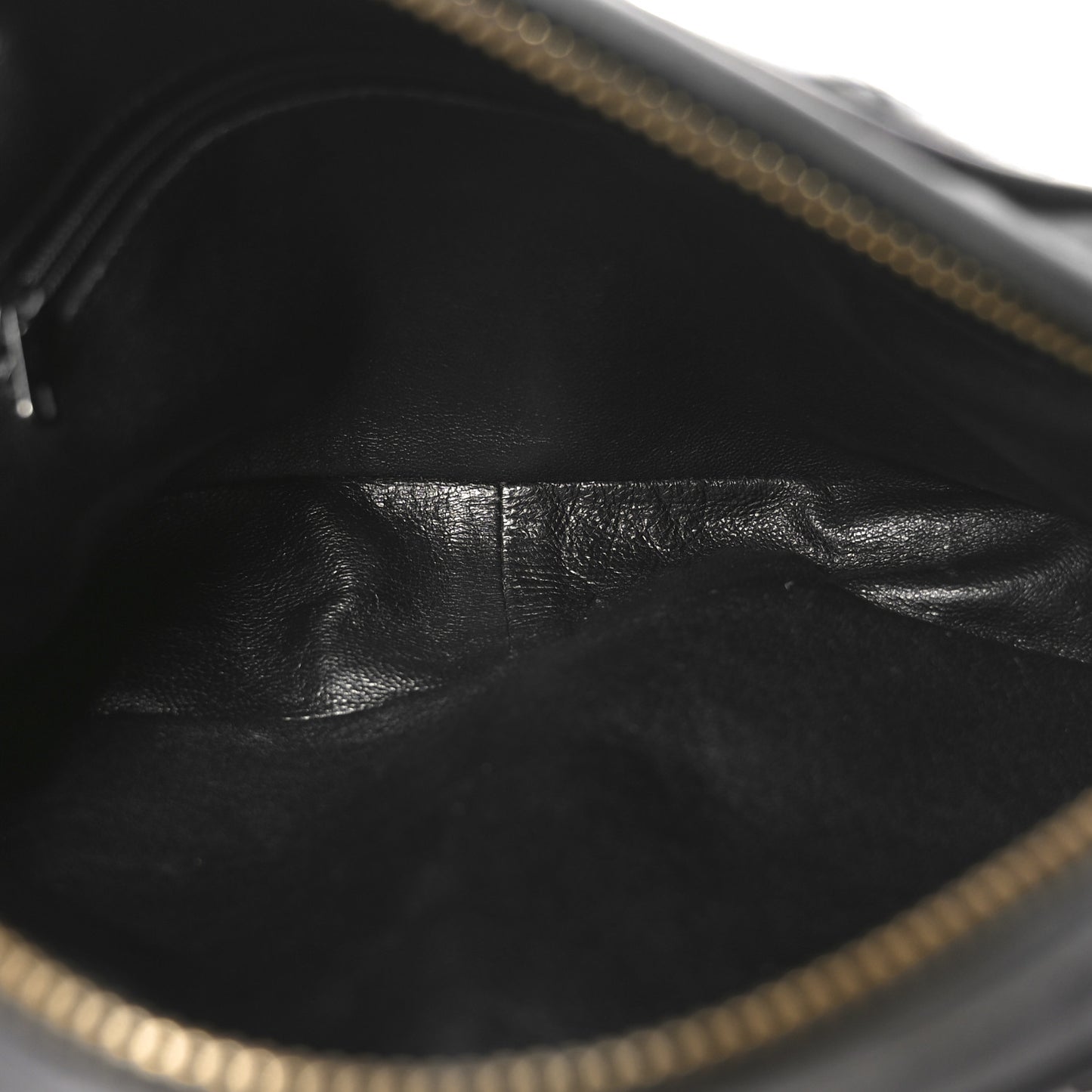 Lambskin Quilted Tassel Camera Case Black