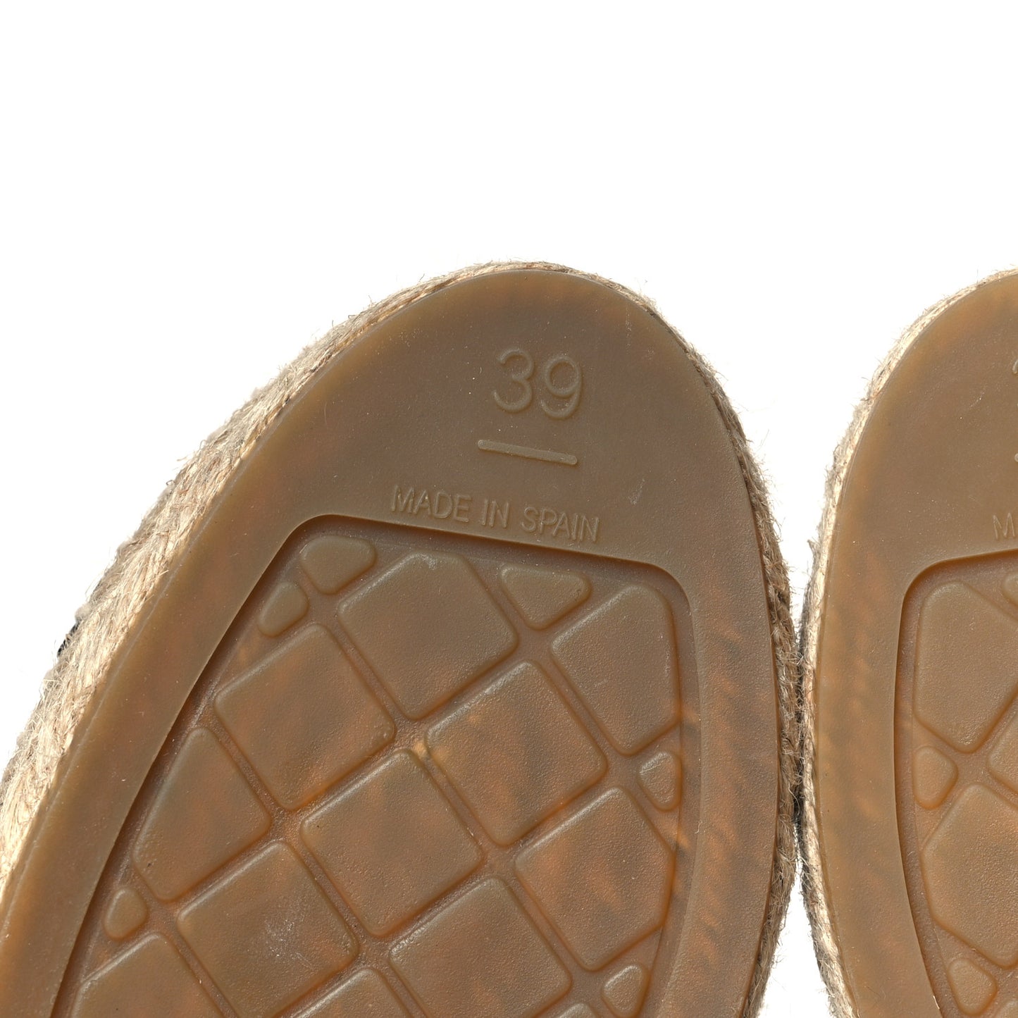 Lambskin CC Espadrilles 39 Beige Black