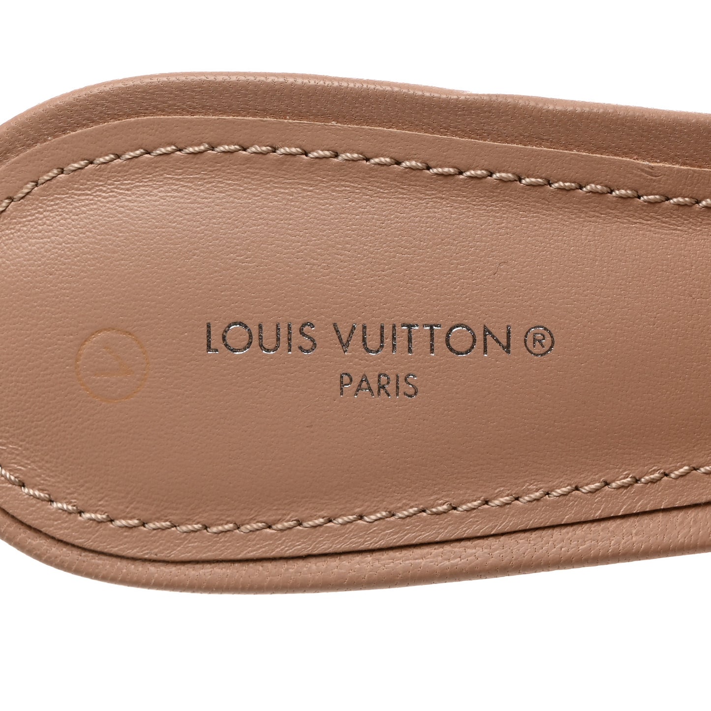 Lambskin Embossed Monogram Revival Mules 41 Beige