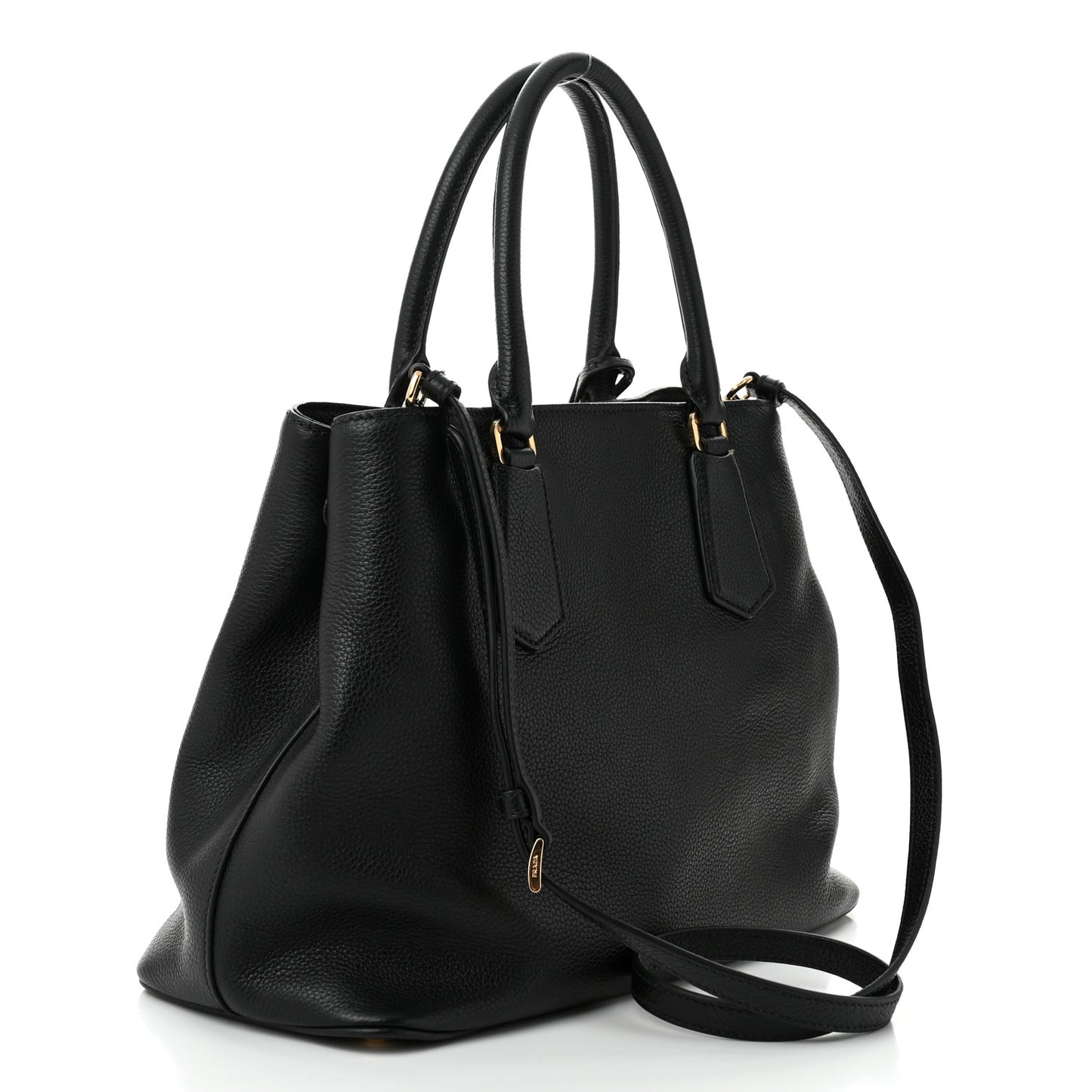 Vitello Phenix Shoulder Bag Black