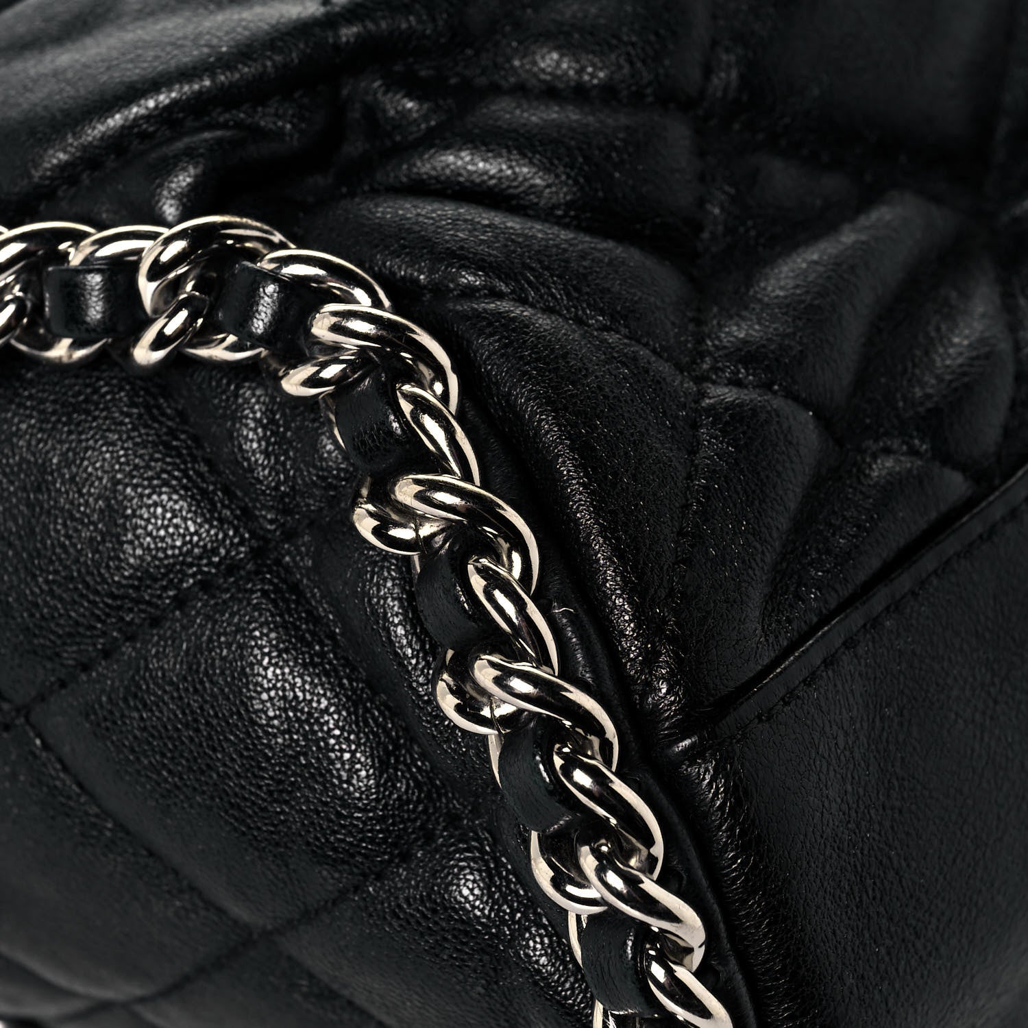 Chanel Washed Lambskin Chain Around Hobo Black 9 of 13