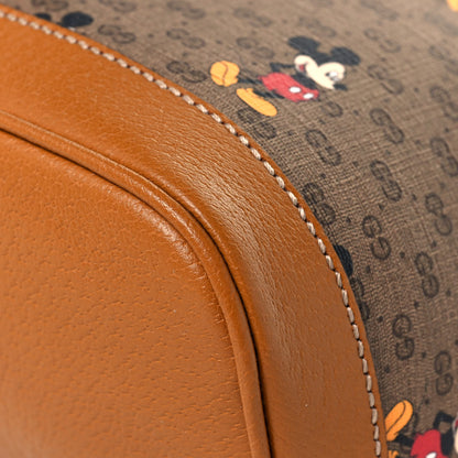 Gucci X DISNEY Mini Vintage GG Supreme Monogram Mickey Mouse Small Dome Backpack Beige Vintage Sun Oil 10 of 15