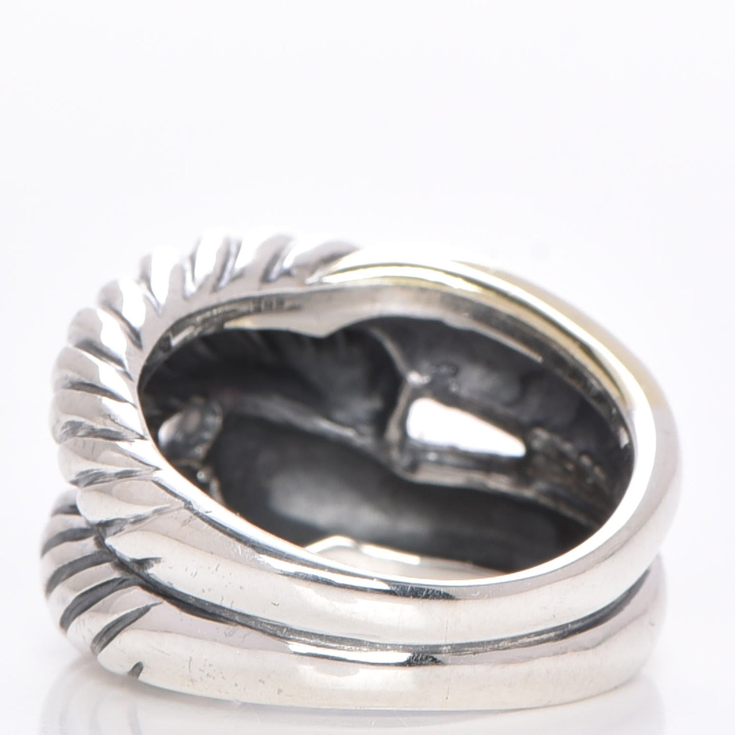Sterling Silver 14K Gold Large Infinity Ring 48 4.5