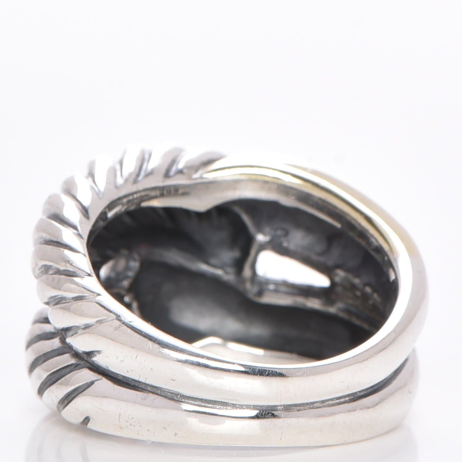 David Yurman Sterling Silver 14K Gold Large Infinity Ring 48 4.5 3 of 5