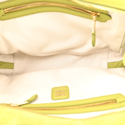 Miu Miu Camoscio Beau Top Handle Bag Edera 5 of 11