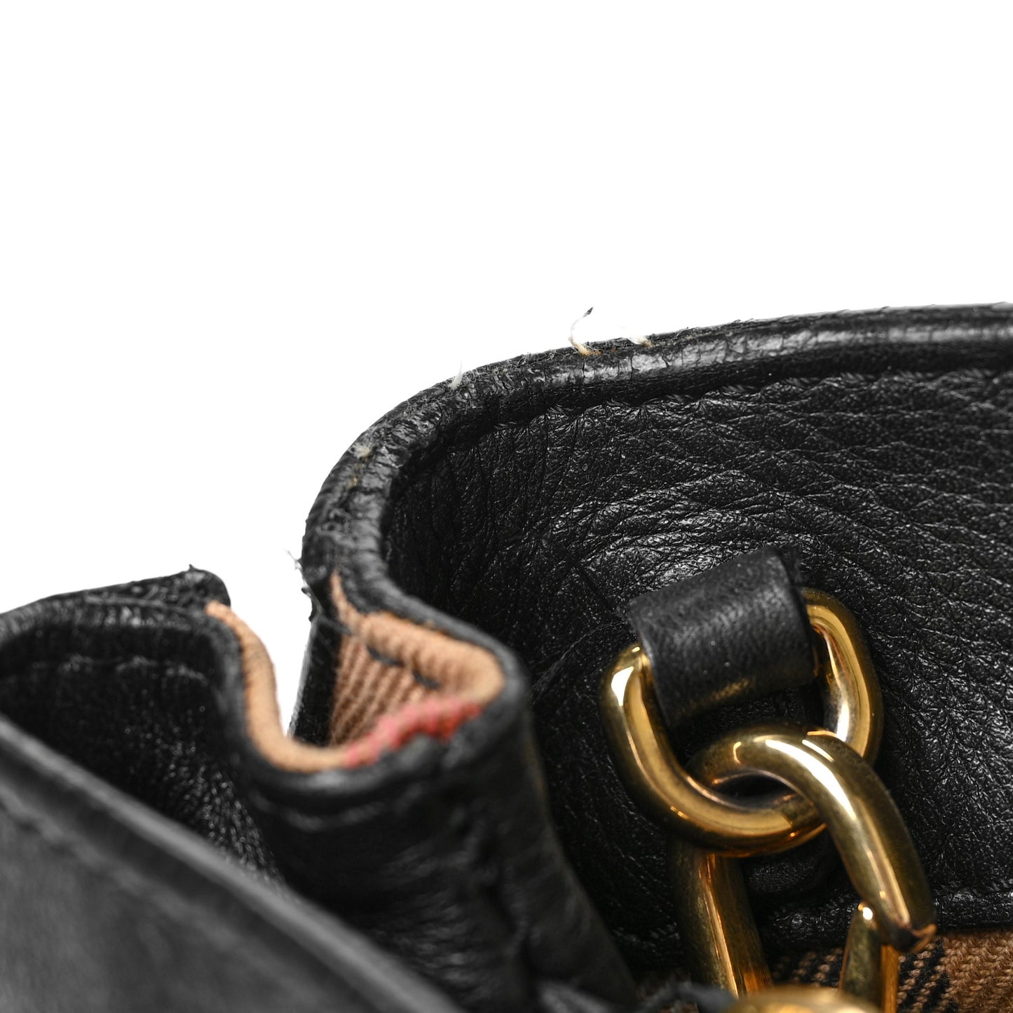 Derby Calfskin House Check Medium Banner Tote Black