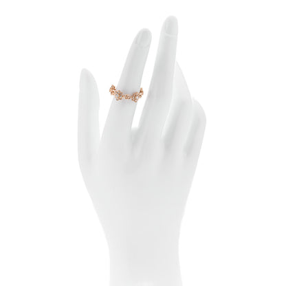 Gucci 18K Rose Gold Diamond Flora Band Ring 52 6 2 of 5