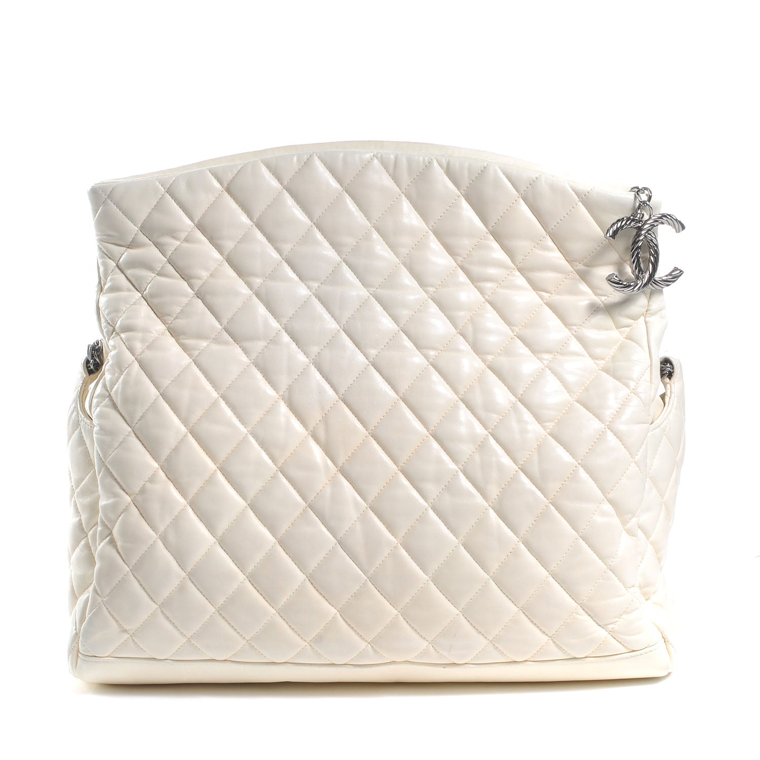 Chanel Lambskin Quilted Large Paris Moscou Red Square Bag Ivory 1 of 7