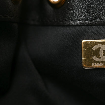 Chanel Pony Hair Mini Chanel 25 Handbag Black 7 of 10