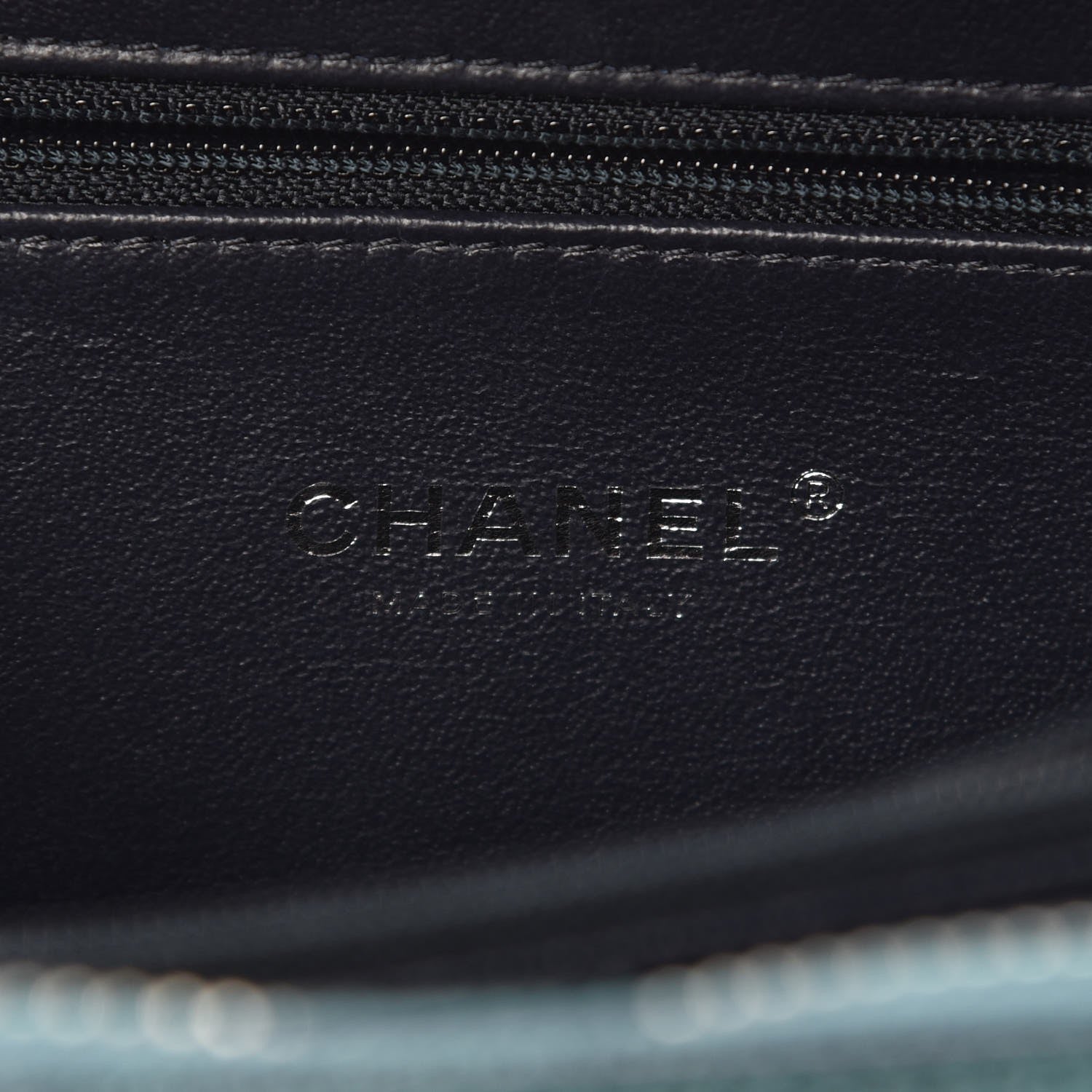 Chanel Iridescent Caviar Quilted Medium CC Filigree Vanity Case Dark Turquoise 6 of 8