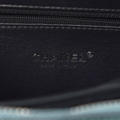 Chanel Iridescent Caviar Quilted Medium CC Filigree Vanity Case Dark Turquoise 6 of 8
