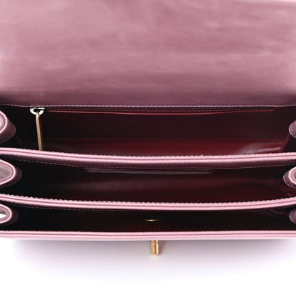 Chanel Iridescent Calfskin Quilted Small Straight Lined Flap Purple 4 of 4