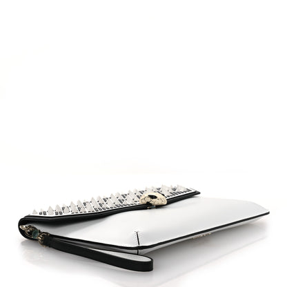 Bulgari X NICHOLAS KIRKWOOD Calfskin Studded Serpenti Envelope Clutch White 4 of 14