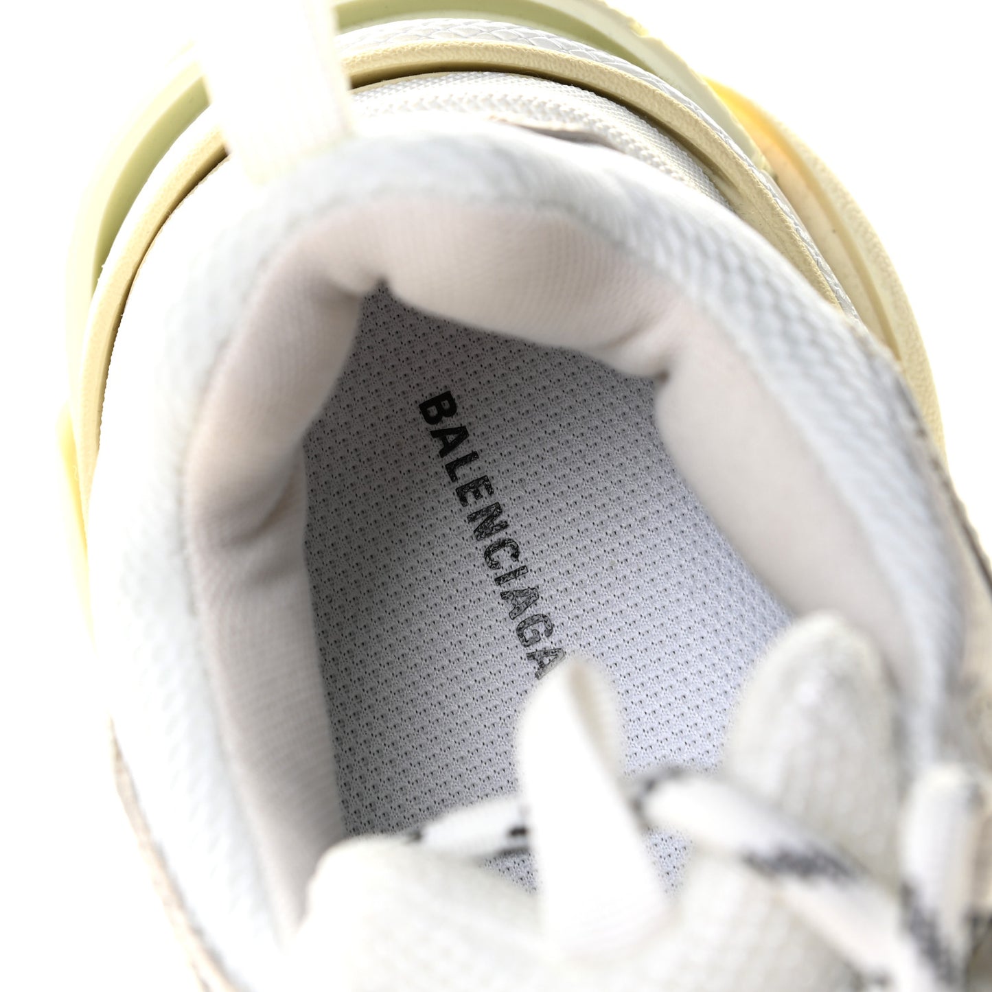 Fabric Mesh Womens Triple S Sneakers 38 White