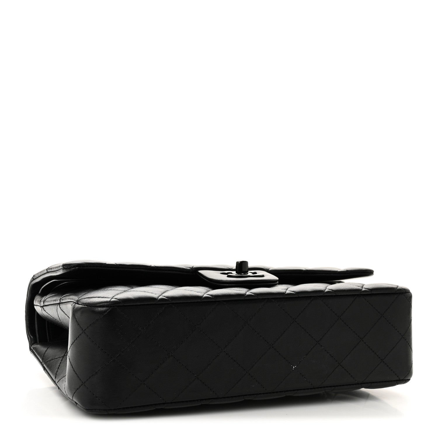 Chanel Lambskin Quilted Medium Double Flap So Black 4 of 11