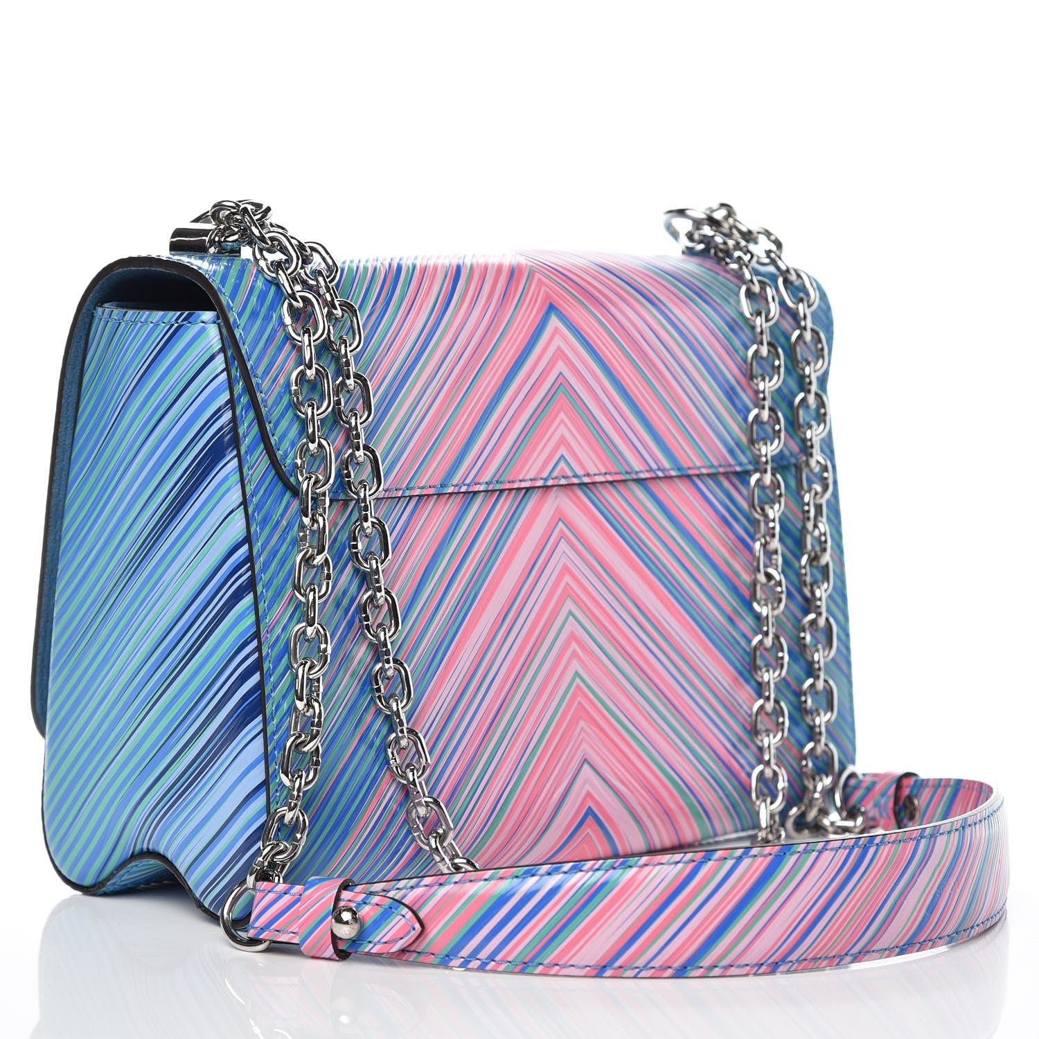 Louis Vuitton Epi Tropical Twist Shoulder Bag MM Blue Rose 3 of 7