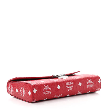 MCM Visetos Monogram Medium Millie Crossbody Bag Ruby Red 4 of 10