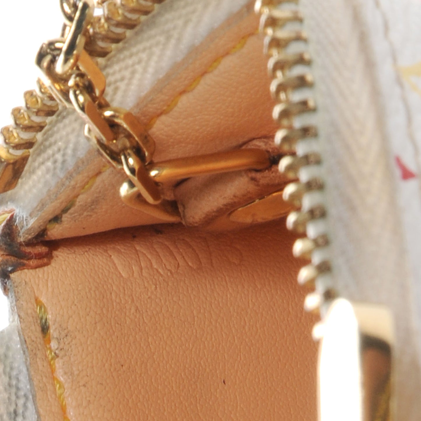 Monogram Multicolor Key Pouch White