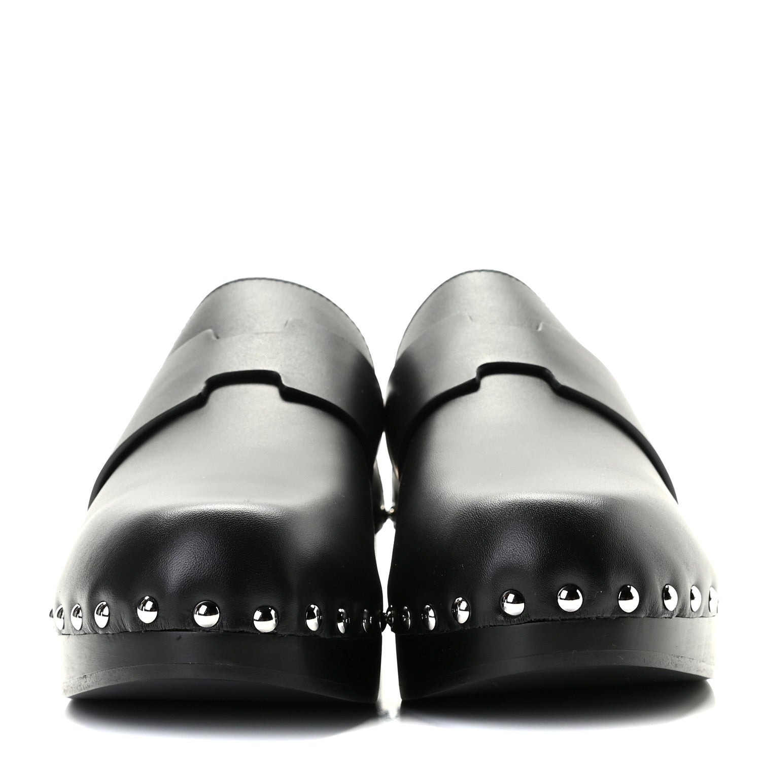 Hermes Calfskin Calya Mules 37 Black 3 of 9