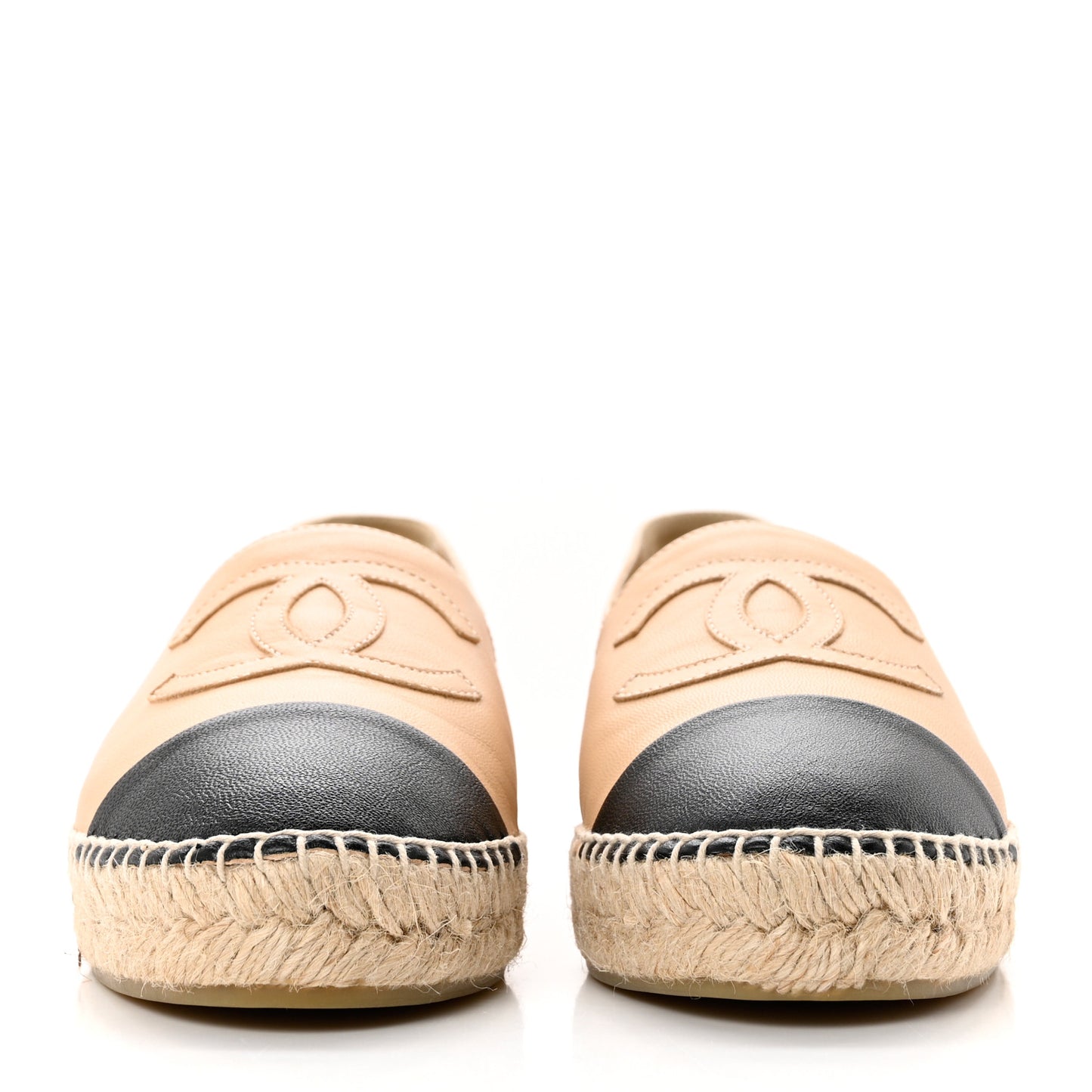 Lambskin CC Espadrilles 39 Beige Black