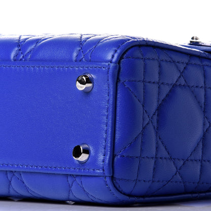 Christian Dior Lambskin Cannage Mini Lady Dior Blue 10 of 10