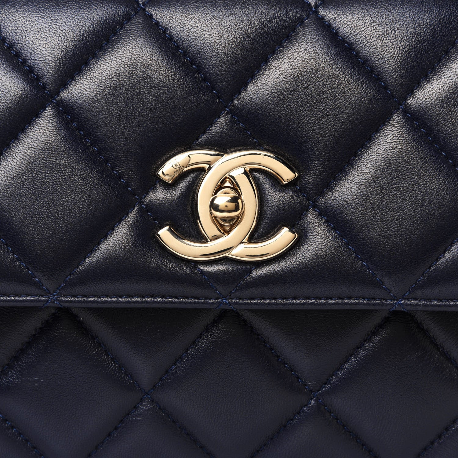Chanel Lambskin Quilted Small Trendy CC Flap Dual Handle Bag Navy 6 of 11
