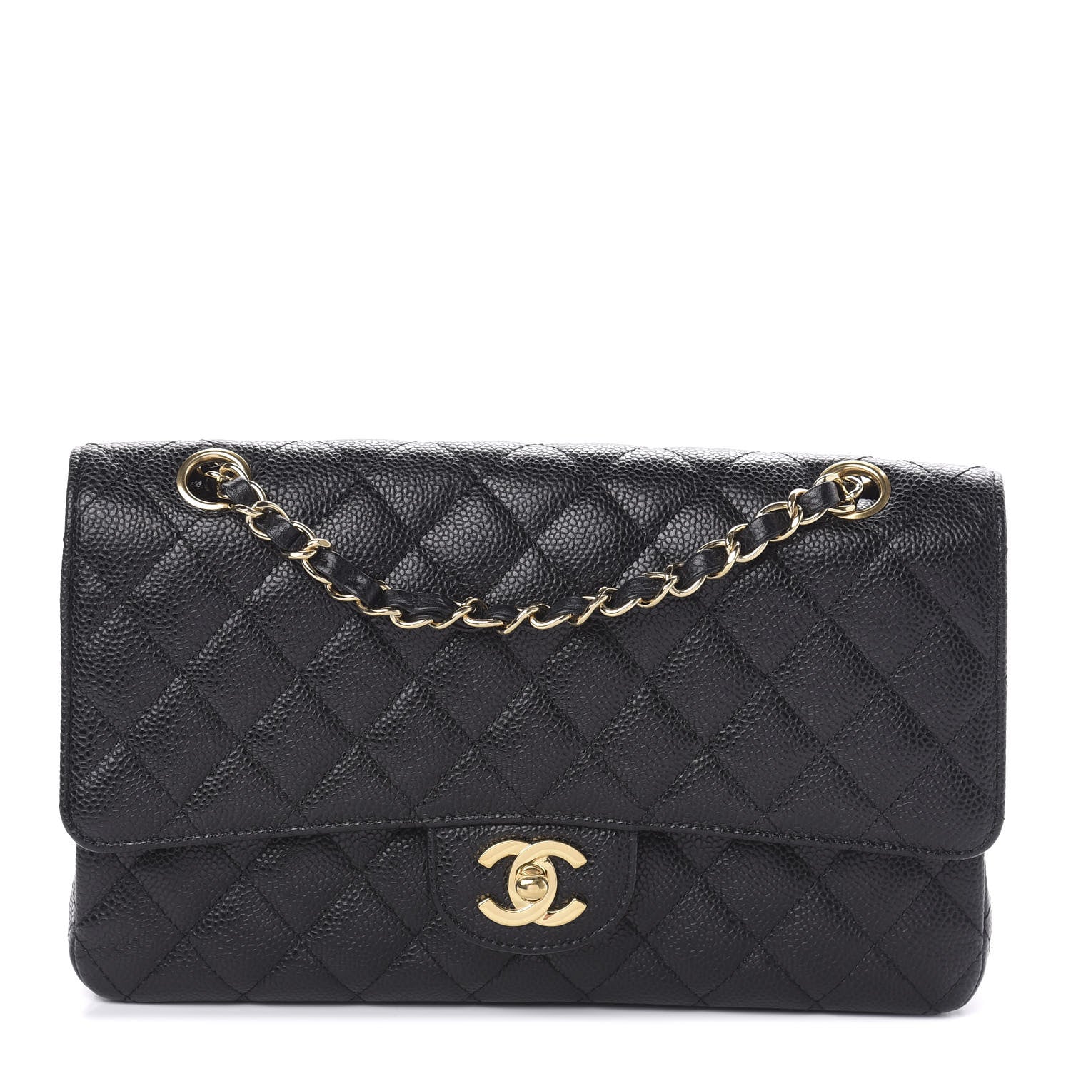Chanel Caviar Quilted Medium Double Flap Black 1 of 11