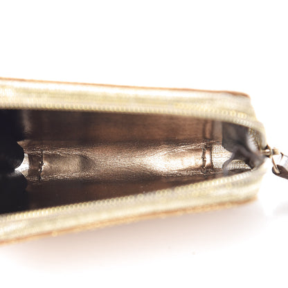 Gucci Monogram Zip Around Coin Purse Gold 5 of 9