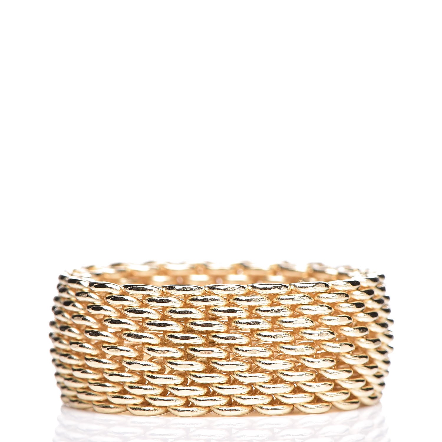 Tiffany 18K Yellow Gold Wide Somerset Ring 58 8.5 3 of 4