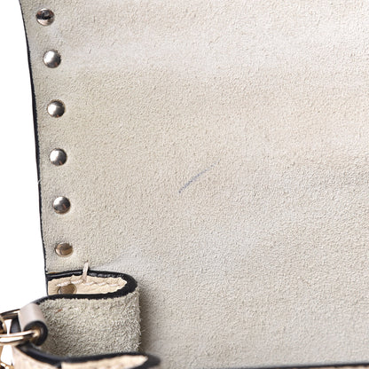 Valentino Garavani Grained Calfskin Rockstud Top Handle Flap Shoulder Bag Light Ivory 7 of 10