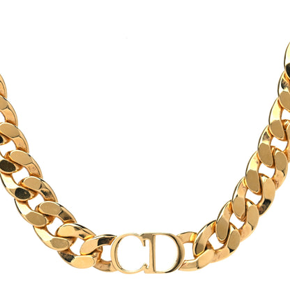 Christian Dior Metal Danseuse Etoile Chain Choker Necklace Gold 1 of 4
