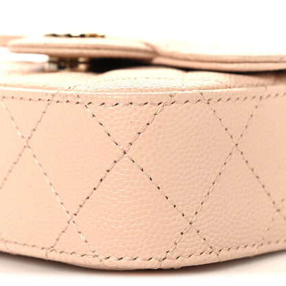 Chanel Caviar Quilted Mini Clutch With Chain Light Beige 10 of 10