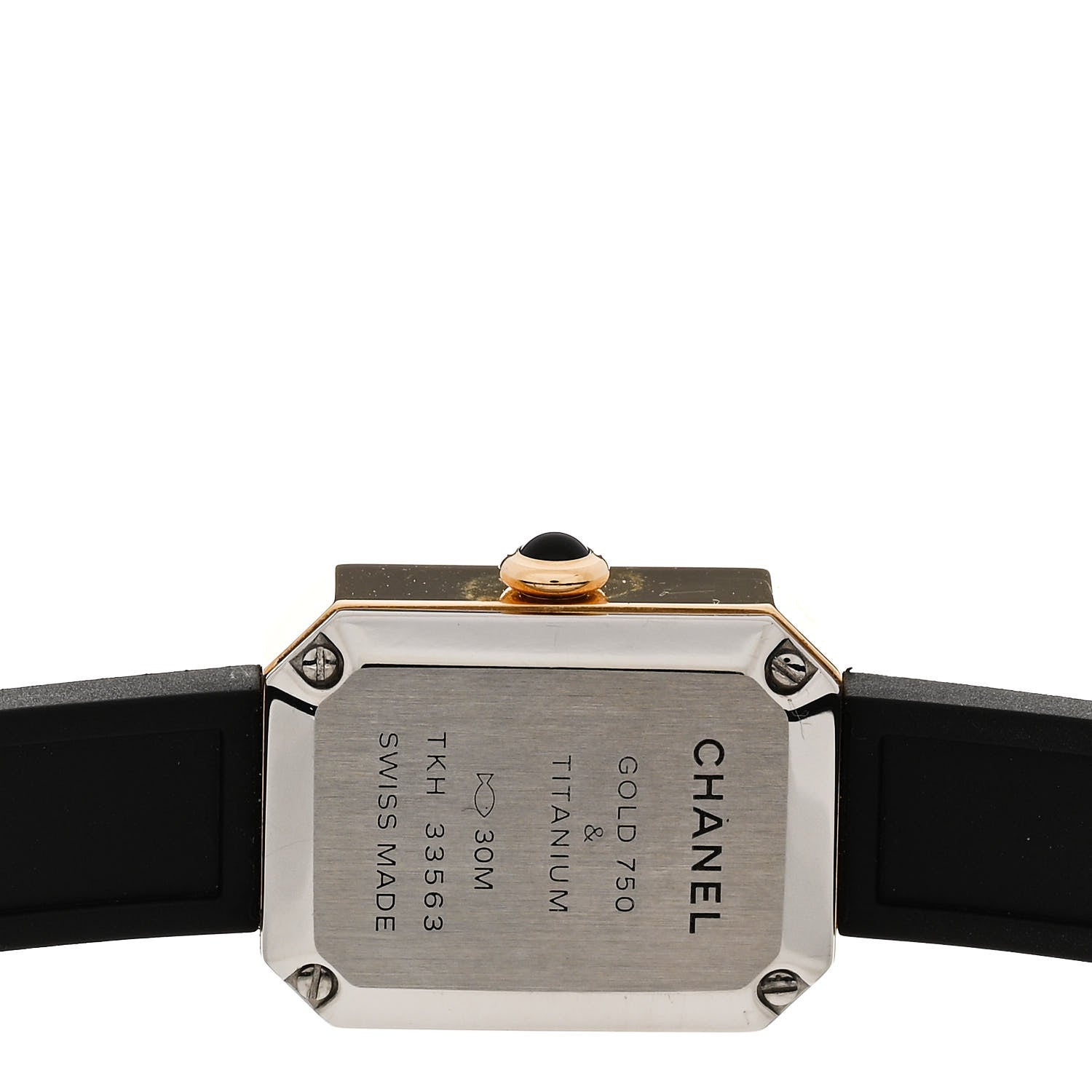 Chanel 18K Yellow Gold Titanium Rubber 15mm Premiere Ribbon Quartz Watch 4 of 5