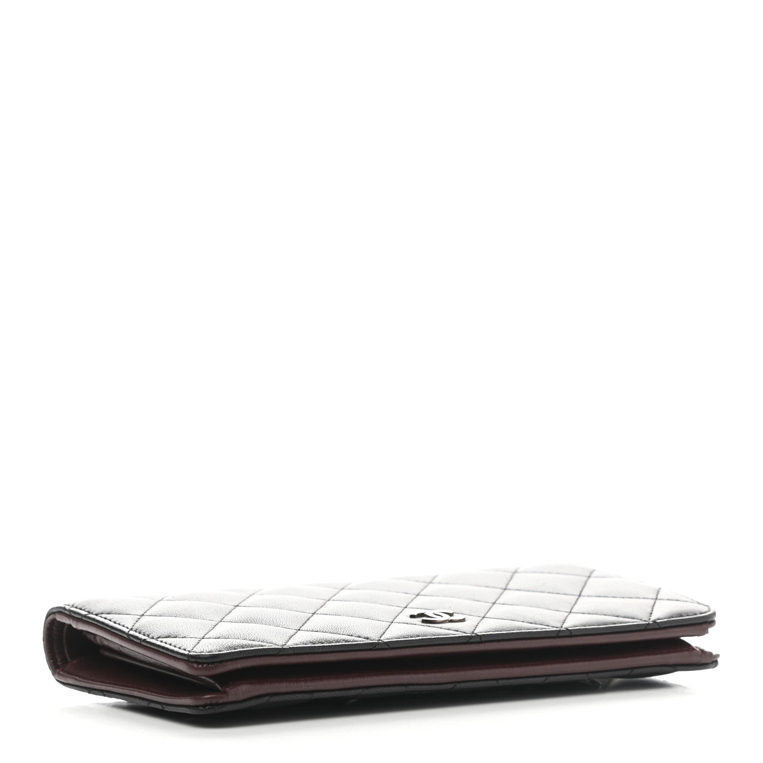 Chanel Lambskin Quilted Yen Wallet Black 4 of 9